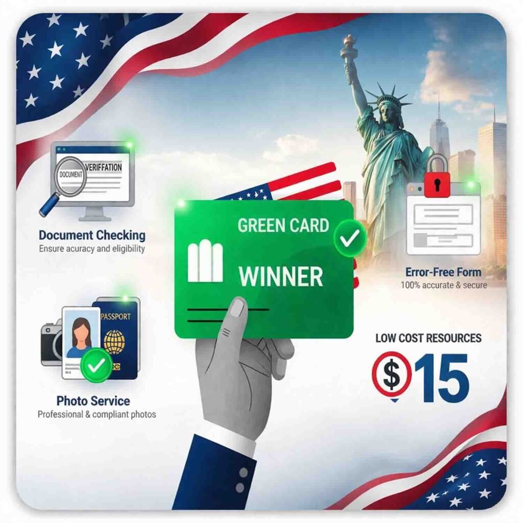 Green card lottery winner services advertisement